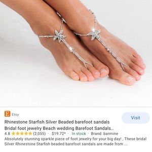 Starfish Beaded Barefoot Sandals